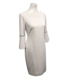 Calvin Klein Lavender Sheath Dress Bell Sleeve Easter Dress Womens Size 6